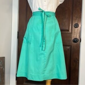 Turquoise A-Line Wrap Skirt